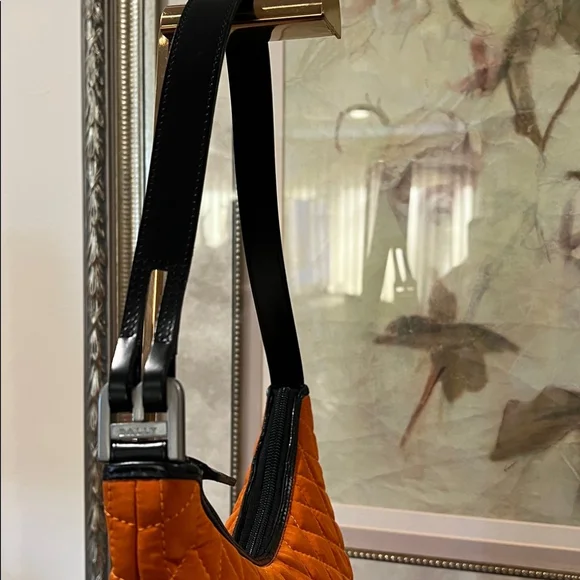 Bally Orange Quilted Shoulder Bag - Picture 15 of 15